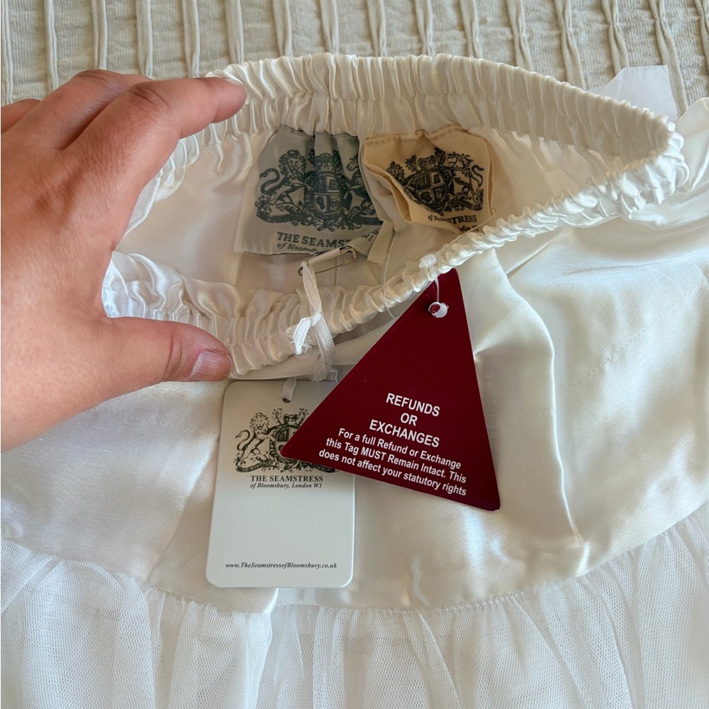 🤍NEWSeamstress Of Bloomsbury🤍White Tiered Tulle Petticoat - Picture 3 of 11